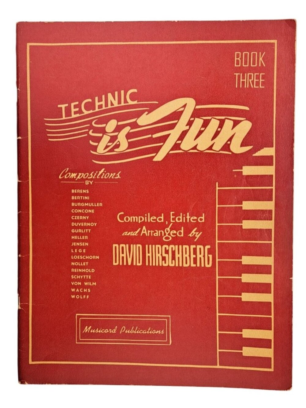 Vintage Technic Is Fun Book Three David Hirschberg 1944 Musicord Piano Music